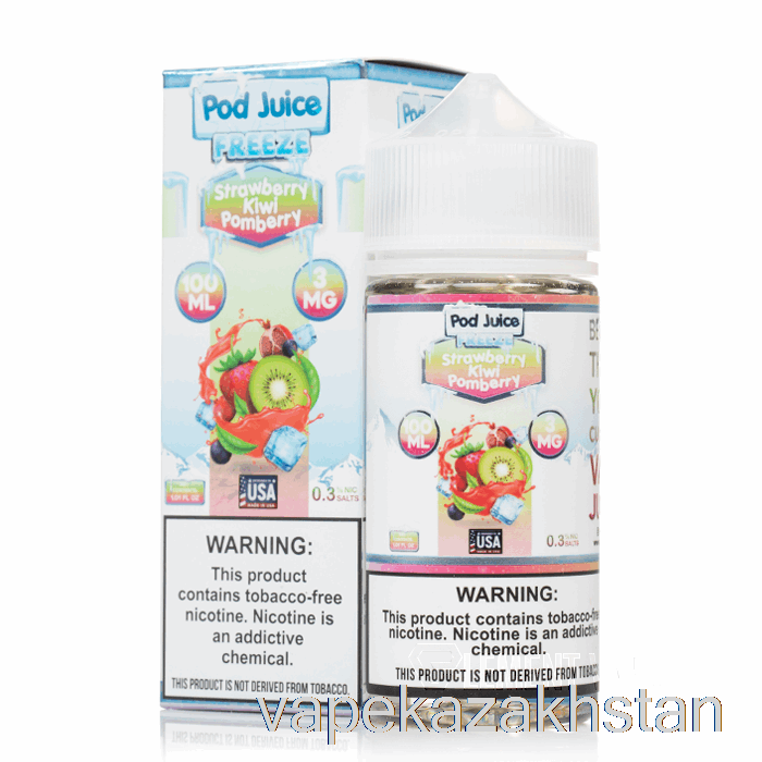 Vape Kazakhstan FREEZE Strawberry Kiwi Pomberry - Pod Juice - 100mL 12mg